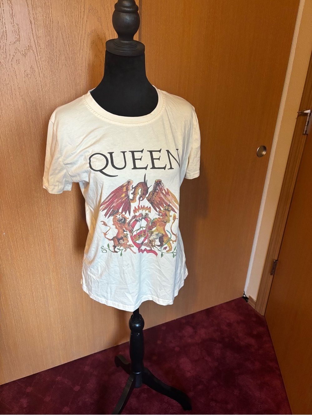 Queen Graphic Tee - White Band Logo Women's Top